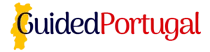 Guided Portugal Tours company logo in red, blue, and yellow branding for travel and tourism in Portugal