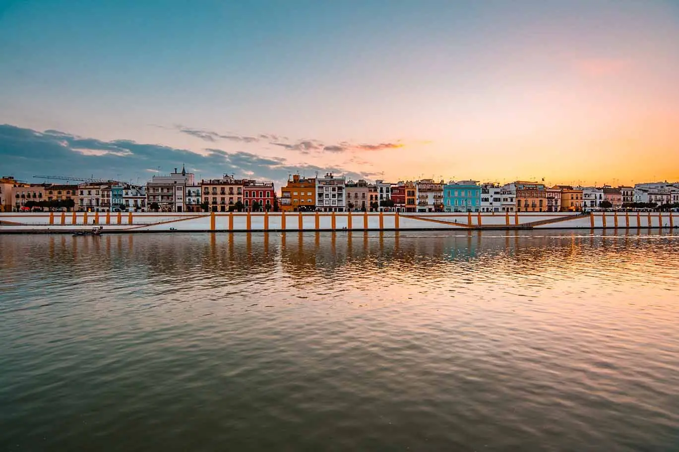 Guadalquivir river and Triana district in Sevilla, Andalusia, Spain