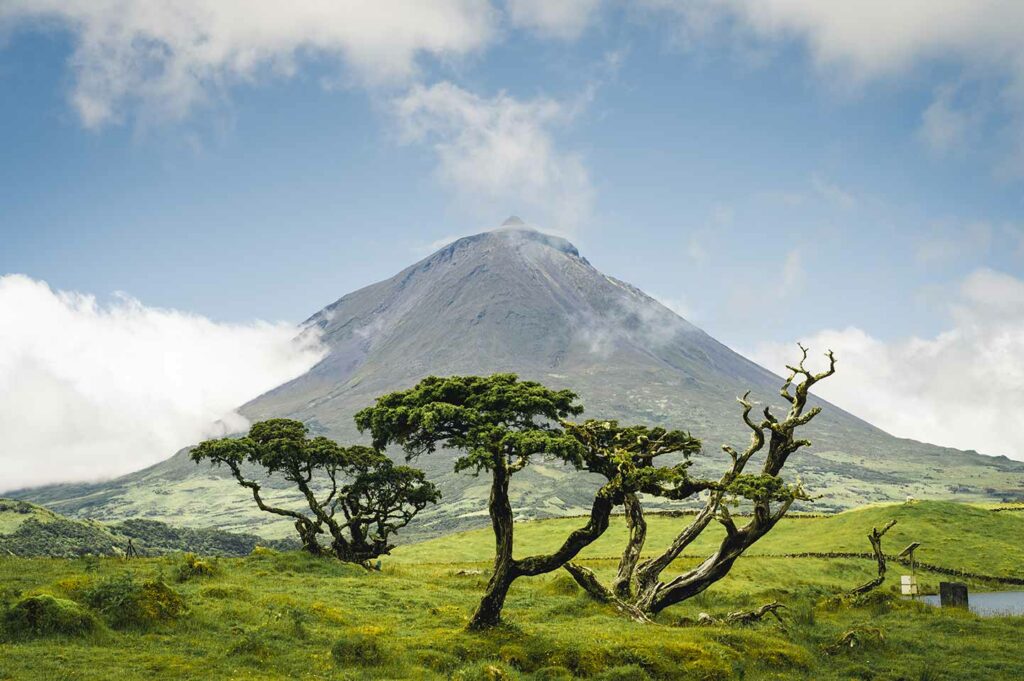 Mount Pico on Pico Island, Azores.