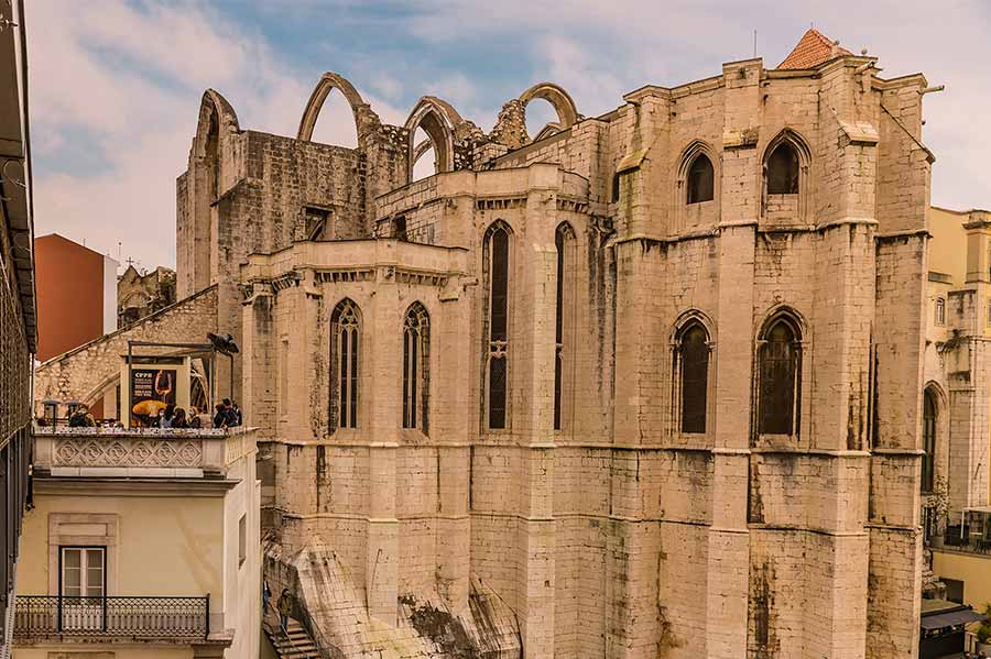 Carmo Convent in the Bairro Alto distict, Portugal