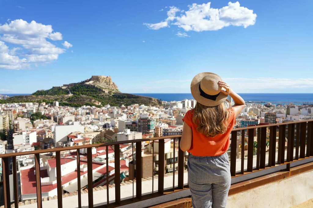 Mount Benacantil view of Santa Barbara Castle, Spain
