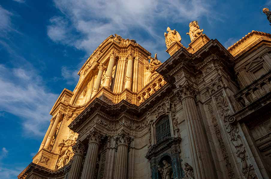 facade of Murcia Cathedral, Spain