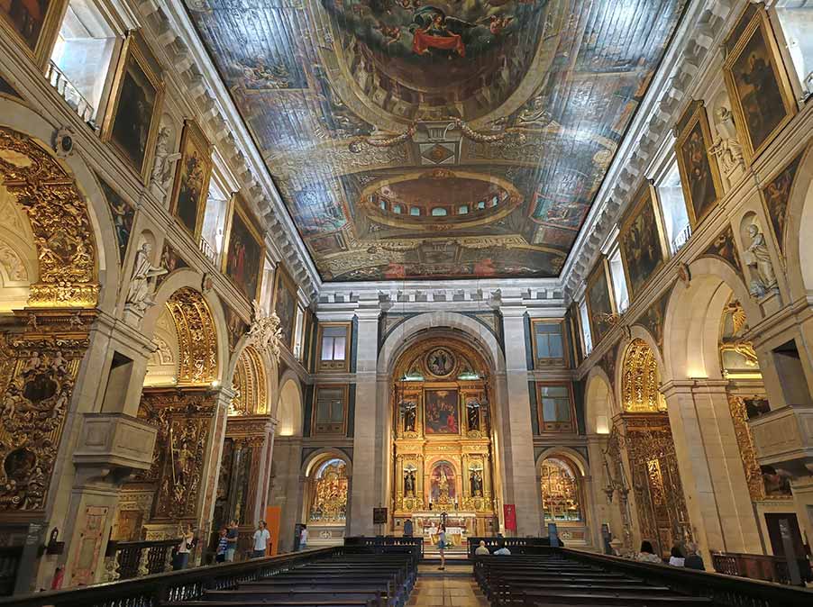 Looking up at roof of São Roque Church, Lisbon,